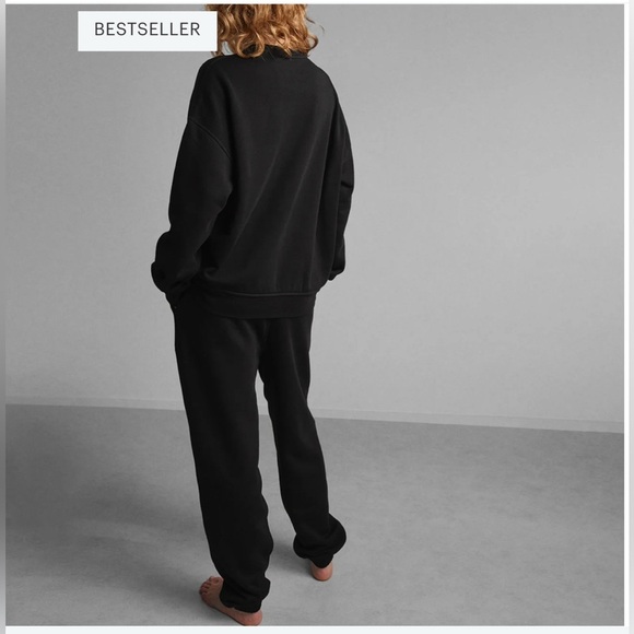 Lunya Silk Sweats, Includes Black Sweatshirt & Joggers, Medium, Like New - Picture 11 of 12